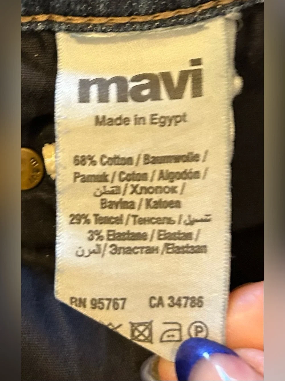 Mavi Classic Blue Straight-Leg Jeans  Size 34X32